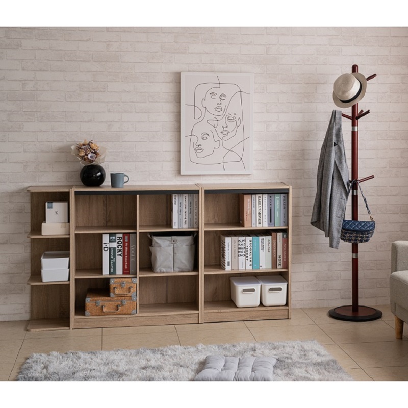 Japanese 2.0 six-compartment bookcase, , large